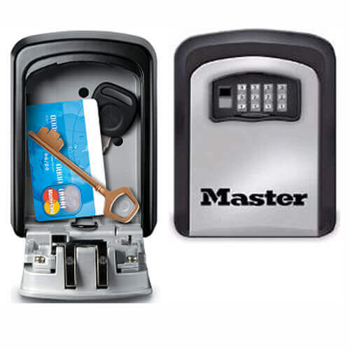 Master Lock 5403 XL mit Heavy-Duty-Klettbefestigung - XL-Schlüsselsafe für Zutrittskarten und grosse Schlüssel (MILKBOX_5403VEL)